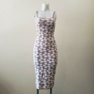 Princess Polly ANGELINA MIDI DRESS BEIGE / WHITE used size S/M